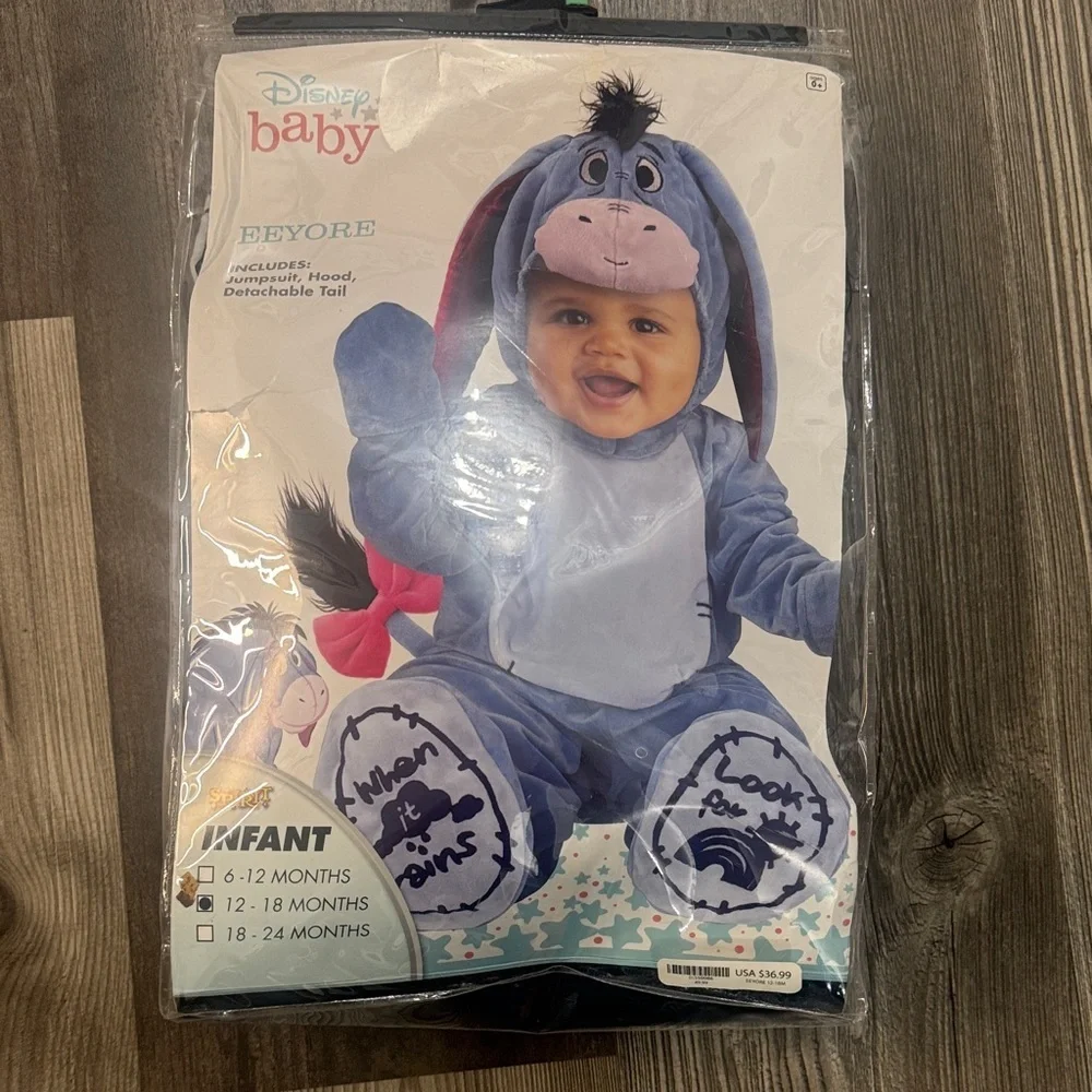 Disney Eeyore Infant Costume Size 12-18 months